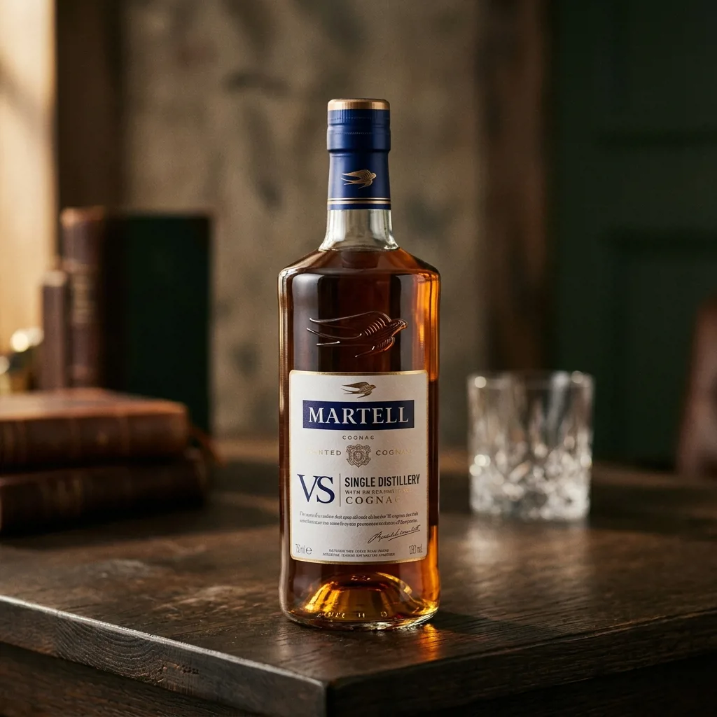 Бутылка Martell VS в узнаваемом дизайне