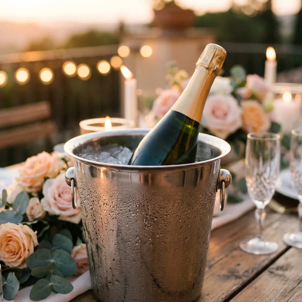 Бутылка шампанского Moët & Chandon Imperial в ледовом ведре