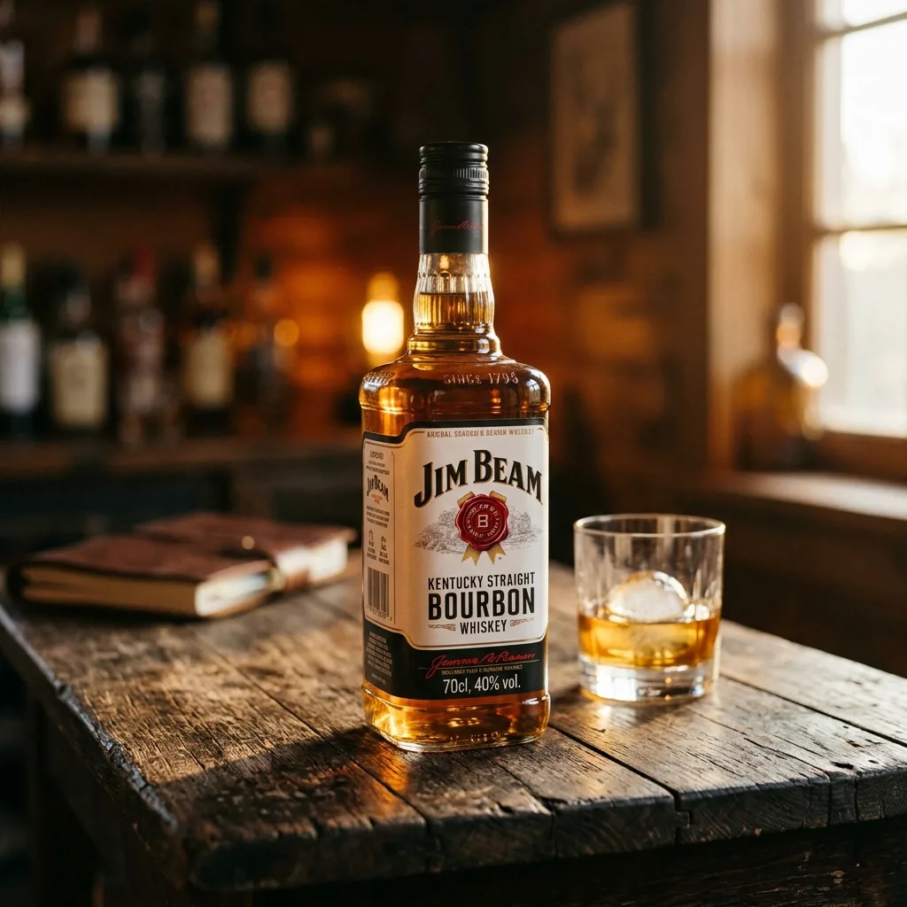 Бурбон Jim Beam White в характерной бутылке